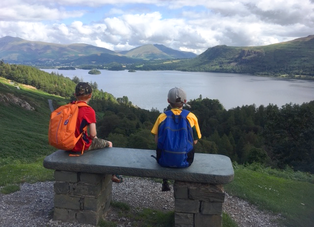 Bench toward Walla Crag on the Derwentwater Round